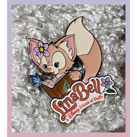 Duffy and Friends LinaBell Reading Book Pin Hong Kong Disneyland Badge 2022 HKDL - Picture 2 of 11